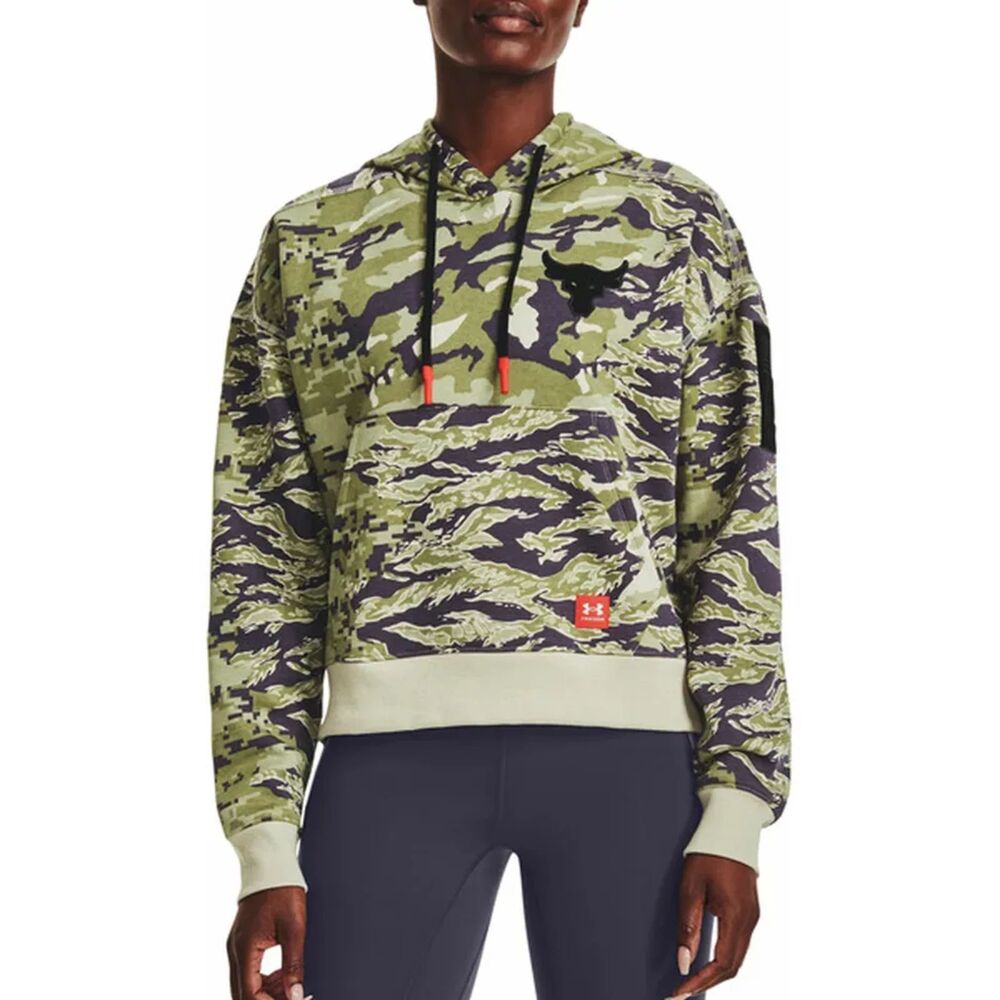 Under Armour Project Rock Veterans Day Fleece Hoodie camo army Women's XL